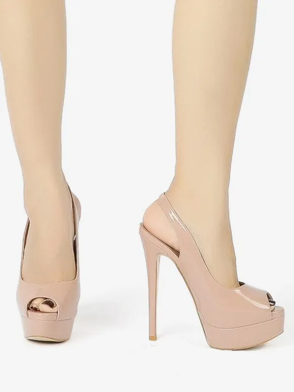 Women's High Heels Peep Toe Platform Stiletto Heel Pumps
