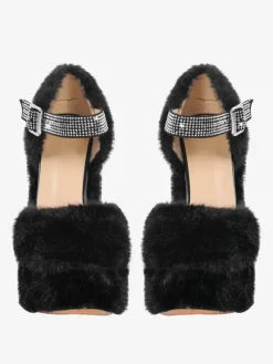 Women's High Heels Platforms Pumps Chunky Heel PU Leather