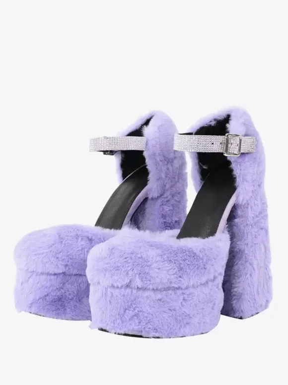 Women's High Heels Platforms Pumps Chunky Heel PU Leather