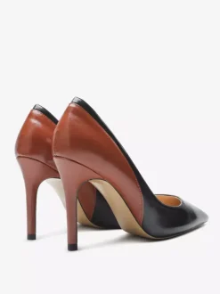 Women's High Heels Pointed Toe Patchwork Slip On Pumps
