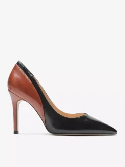 Women's High Heels Pointed Toe Patchwork Slip On Pumps
