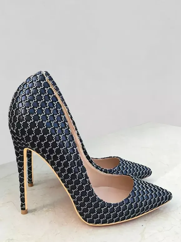 Women's High Heels Pointed Toe Printed Stiletto Heel Pumps
