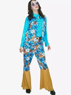 Women's Holiday Long Sleeves Retro Hippie Costume