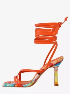 Women's Lace Up Sandals High Heel Open Toe Strappy Sandals