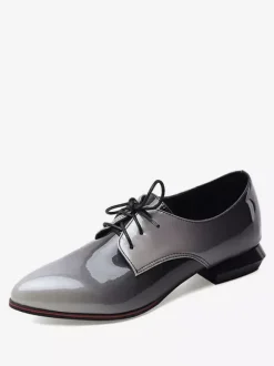 Women's Ombre Pointed Toe Lace Up Oxfords