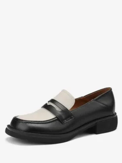 Women's Penny Loafers Round Toe Flat Shoes