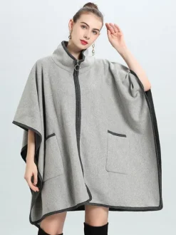 Women's Poncho Coat Oversized Cape Spring Outerwear 2026