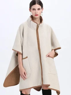 Women's Poncho Coat Oversized Cape Spring Outerwear 2026