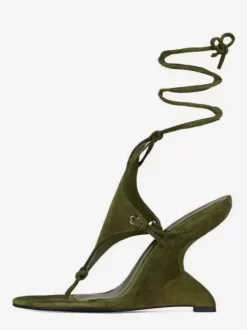Women's Wedge Sandals Open Toe Lace Up Wedge Shoes