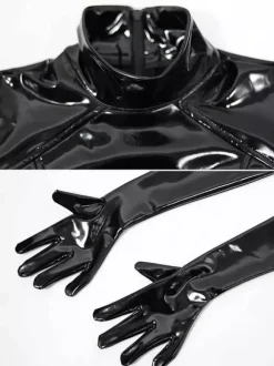 Women's Zentail Catsuit Latex Ammonia Patent Leather Jumpsuits