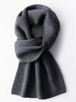 100% Wool Scarf For Men Plaid Scarf Neck Warmer