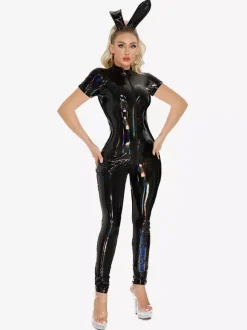 Zentai Patent Leather Bunny Girl Sexy Jumpsuit